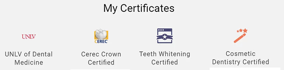 Dr. Fisher's Certificates